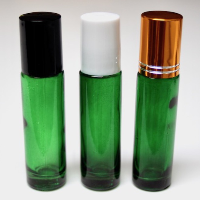 Green glass roll-on: 10ml image 1